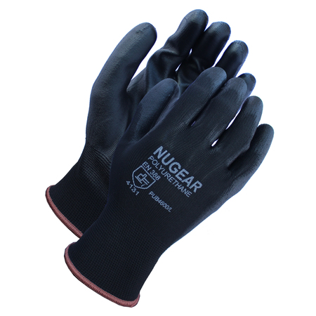 NUGEAR Black, Polyurethane Coated Glove Size: XL PUB4600XL1